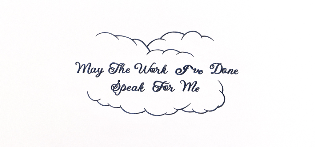 AP 511 BL The Work Ive Done Blue (White Faux)